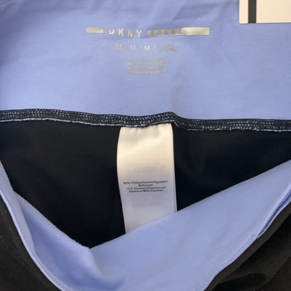 DKNY Women's Mini Repeat Logo High Waist Bike Shorts Black Size: M - Picture 6 of 6